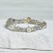 FREE Today: Spiritual and Positive Irregular Crystal Flower Design Amethyst White Crystal Bracelet - image 21