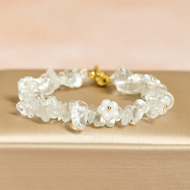 FREE Today: Spiritual and Positive Irregular Crystal Flower Design Amethyst White Crystal Bracelet - image 10