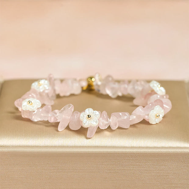 FREE Today: Spiritual and Positive Irregular Crystal Flower Design Amethyst White Crystal Bracelet - image 34