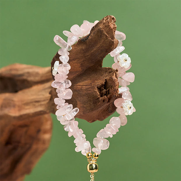 FREE Today: Spiritual and Positive Irregular Crystal Flower Design Amethyst White Crystal Bracelet - image 36