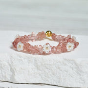 FREE Today: Spiritual and Positive Irregular Crystal Flower Design Amethyst White Crystal Bracelet - image 45