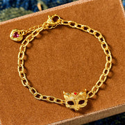 FREE Today: Wisdom and Luck 24k Gold Plated Brass Fox Design Heart Charm Chain Bracelet - image 4
