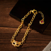 FREE Today: Wisdom and Luck 24k Gold Plated Brass Fox Design Heart Charm Chain Bracelet - image 5