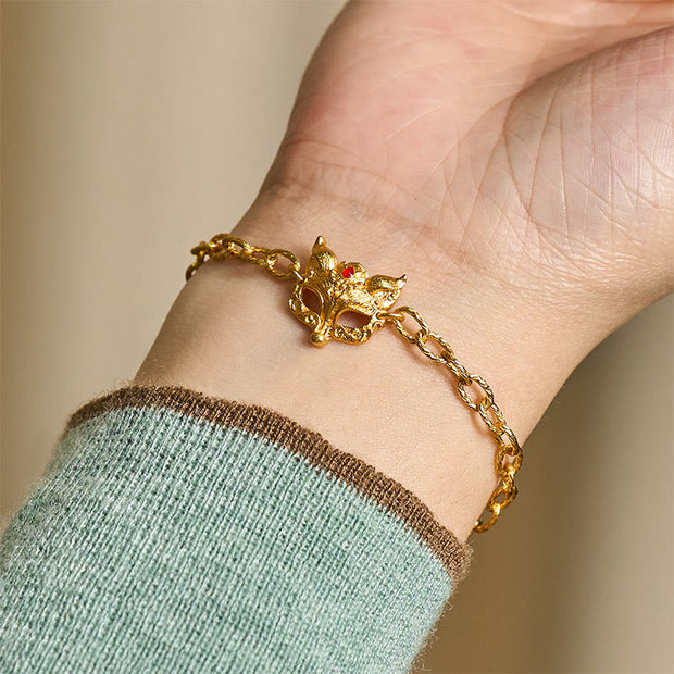 FREE Today: Wisdom and Luck 24k Gold Plated Brass Fox Design Heart Charm Chain Bracelet - image 7