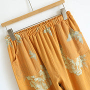 Buddha Stones 2pcs Frog-Button Printed Long Sleeve Cardigan Shirt Pants With Pockets Cotton Set  - image 14