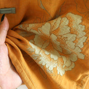 Buddha Stones 2pcs Frog-Button Printed Long Sleeve Cardigan Shirt Pants With Pockets Cotton Set  - image 8