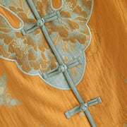 Buddha Stones 2pcs Frog-Button Printed Long Sleeve Cardigan Shirt Pants With Pockets Cotton Set  - image 5