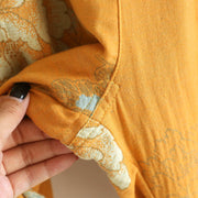 Buddha Stones 2pcs Frog-Button Printed Long Sleeve Cardigan Shirt Pants With Pockets Cotton Set  - image 10