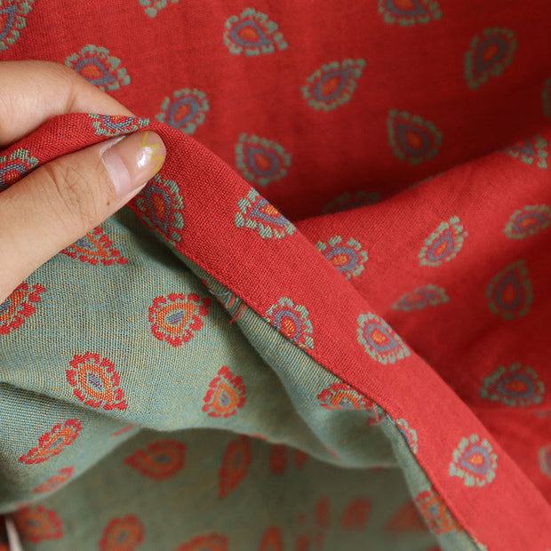 Buddha Stones 2pcs Jacquard Floral Long Sleeve Frog-Button Shirt Pants With Pockets Cotton Set  - image 17