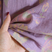 Buddha Stones 2pcs FLoral Pattern Long Sleeve Crew Neck Button Design Shirt Pants With Pockets Cotton Set  - image 16