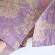 Buddha Stones 2pcs FLoral Pattern Long Sleeve Crew Neck Button Design Shirt Pants With Pockets Cotton Set  - image 14