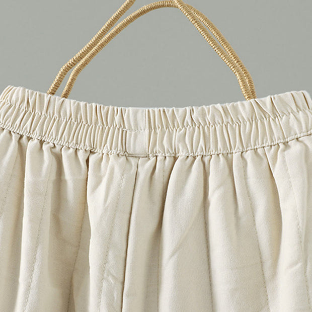 Buddha Stones Women's Ethnic Embroidery Flower Thermal Cotton Pants With Pockets - image 4