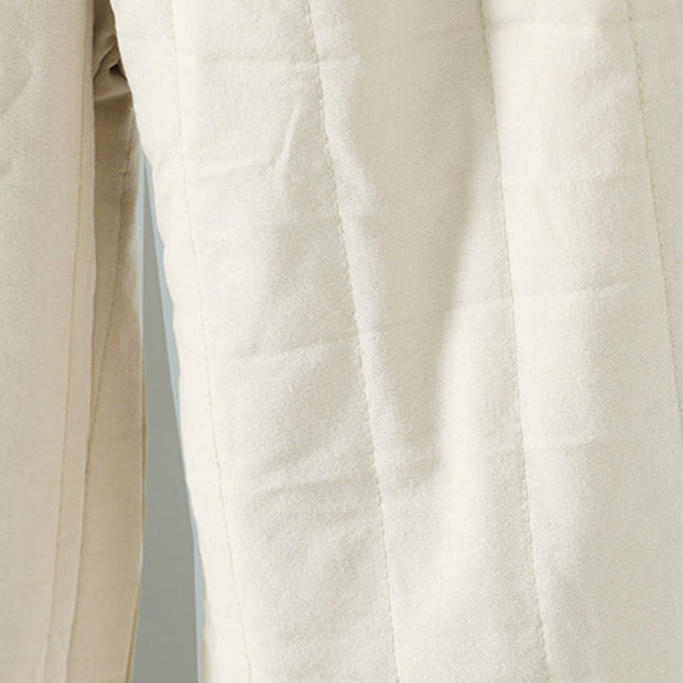 Buddha Stones Women's Ethnic Embroidery Flower Thermal Cotton Pants With Pockets - image 7