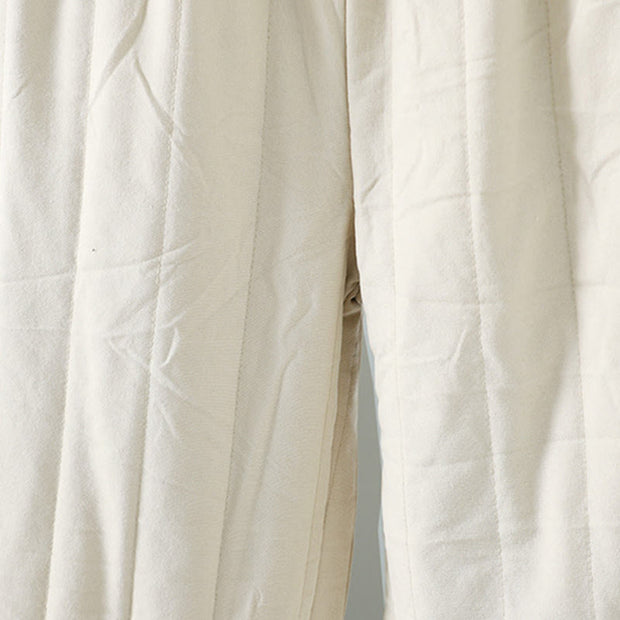 Buddha Stones Women's Ethnic Embroidery Flower Thermal Cotton Pants With Pockets - image 8