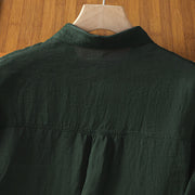 Buddha Stones Fall Commute Lapel Women's Long Sleeve Shirt With Pocket - image 5