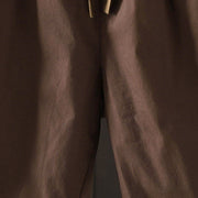 Buddha Stones Plain Cotton Fleece-lined Women's Harem Thermal Pants With Pockets - image 12