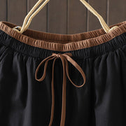 Buddha Stones Plain Cotton Fleece-lined Women's Harem Thermal Pants With Pockets - image 2