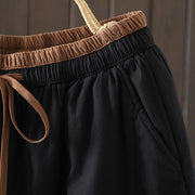 Buddha Stones Plain Cotton Fleece-lined Women's Harem Thermal Pants With Pockets - image 3