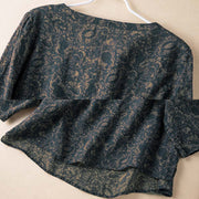 Buddha Stones Spring V-Neck Printed Floral Pattern Women's Long Sleeve Shirt - image 7