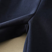 Buddha Stones Midnightblue Zipper Thermal Fleece-lined Cotton Women's Wide Leg Pants With Pockets - image 8