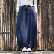 Buddha Stones Winter Men's Pure Color Elastic Cuff Design Cotton 9 Length Pants With Pockets - image 33