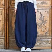 Buddha Stones Winter Men's Pure Color Elastic Cuff Design Cotton 9 Length Pants With Pockets - image 40