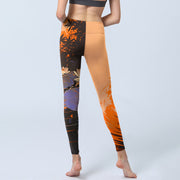 Buddha Stones Lotus Flowers Leaves Water Ripples Pattern Print Gym Leggings Women's Yoga Pants - image 6