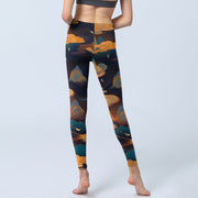 Buddha Stones Gorgeous Phoenix Cloud Mountain Pattern Print Gym Leggings Women's Yoga Pants - image 6