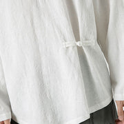 Buddha Stones Men's Chinese Frog-Button Plain Design Cotton Long Sleeve T-Shirt Zen Clothing - image 20