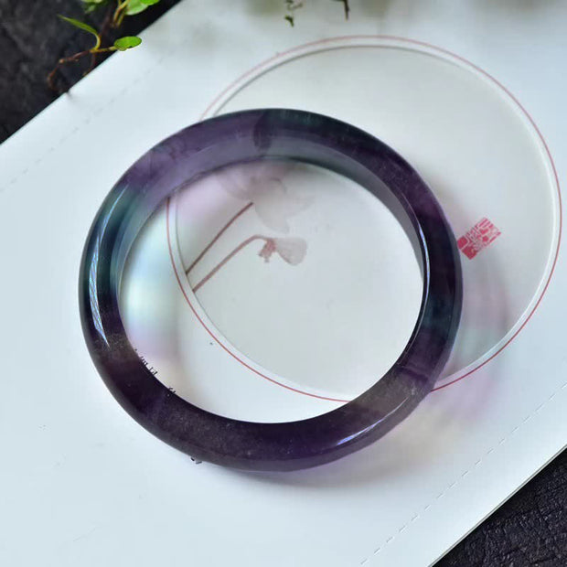 Buddha Stones Natural Fluorite Protection Power Bracelet Bangle-Natural variations; item may differ from photos  (Extra 30% Off | USE CODE: FS30) - image 4