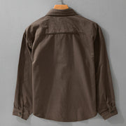 Buddha Stones Spring Plaid Pattern Fake Two-piece Long Sleeve Men's Cotton Jacket With Pocket - image 11