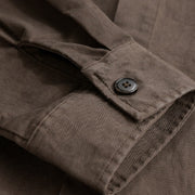 Buddha Stones Spring Plaid Pattern Fake Two-piece Long Sleeve Men's Cotton Jacket With Pocket - image 16