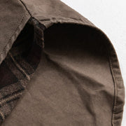 Buddha Stones Spring Plaid Pattern Fake Two-piece Long Sleeve Men's Cotton Jacket With Pocket - image 18