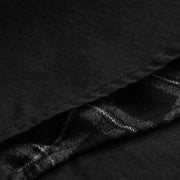 Buddha Stones Spring Plaid Pattern Fake Two-piece Long Sleeve Men's Cotton Jacket With Pocket - image 6