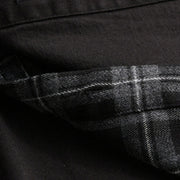 Buddha Stones Spring Plaid Pattern Fake Two-piece Long Sleeve Men's Cotton Jacket With Pocket - image 8