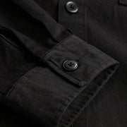 Buddha Stones Spring Plaid Pattern Fake Two-piece Long Sleeve Men's Cotton Jacket With Pocket - image 7