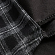 Buddha Stones Spring Plaid Pattern Fake Two-piece Long Sleeve Men's Cotton Jacket With Pocket - image 4