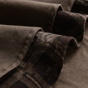 Buddha Stones Spring Plaid Pattern Fake Two-piece Long Sleeve Men's Cotton Jacket With Pocket - image 17