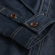 Buddha Stones Fall Plain Buttons Long Sleeve Men's Cotton Jacket With Pocket - image 3