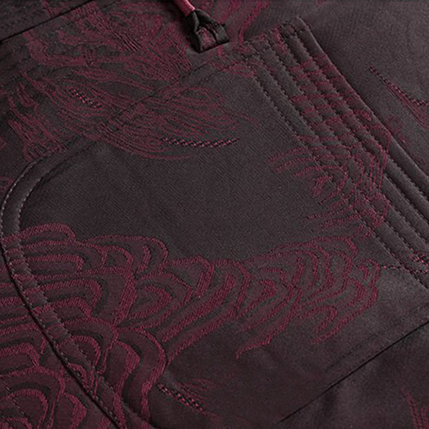 Buddha Stones 2Pcs Commute Tang Suit Frog-Button Men's Long Sleeve Shirt Pants Cotton Clothing Set - image 12