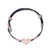 Buddha Stones Natural Heart Charm Pink Crystal Braided String Warmth Bracelet - image 11