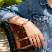 FREE Today: Self-acceptance and Warmth Natural Heart Charm Pink Crystal Braided String Bracelet - image 9