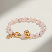 Buddha Stones Year Of The Horse Strawberry Quartz Citrine Red Agate Pink Crystal Love Bracelet - Pink Crystal(Wrist Circumference:14-15cm) - image 12