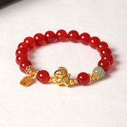 FREE Today: Fulfilment Strength Year Of The Horse Hetian Jade Black Obsidian Red Agate Bracelet - image 11