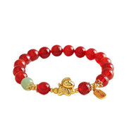 FREE Today: Fulfilment Strength Year Of The Horse Hetian Jade Black Obsidian Red Agate Bracelet - image 12