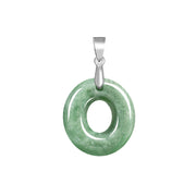 Buddha Stones Natural A-Z Letter Jade Titanium Steel Chain Prosperity Necklace Pendant - O - image 19