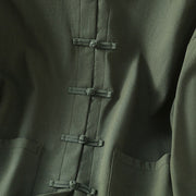 Buddha Stones Winter Frog-button Long Sleeve Cotton Fleece Lined Women's Thermal Jacket With Pockets - image 18