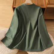 Buddha Stones Winter Frog-button Long Sleeve Cotton Fleece Lined Women's Thermal Jacket With Pockets - image 14