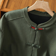 Buddha Stones Winter Frog-button Long Sleeve Cotton Fleece Lined Women's Thermal Jacket With Pockets - image 17