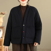 Buddha Stones Winter Long Sleeve Cotton Fleece Lined Women's Thermal Jacket With Pockets - image 5